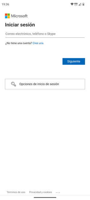 Introduzca su Dirección de correo electrónico y seleccione Siguiente