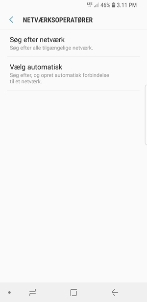 Vælg Søg efter netværk