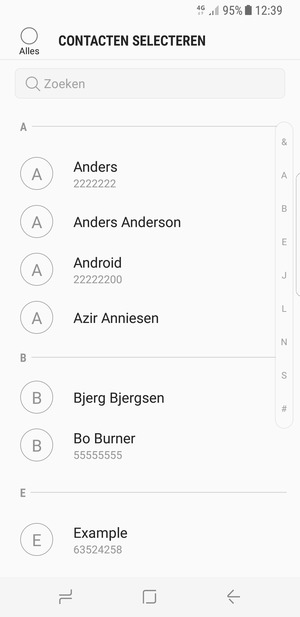 Vink het selectievakje Alles aan