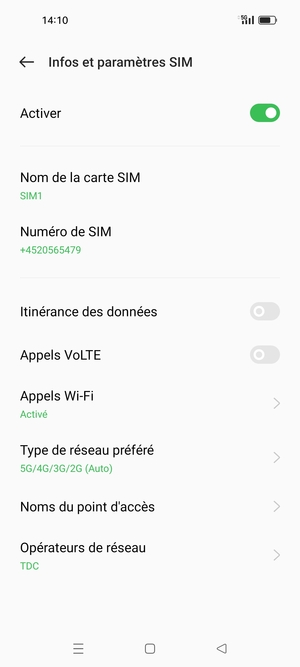 Sélectionnez Noms du point d'accès