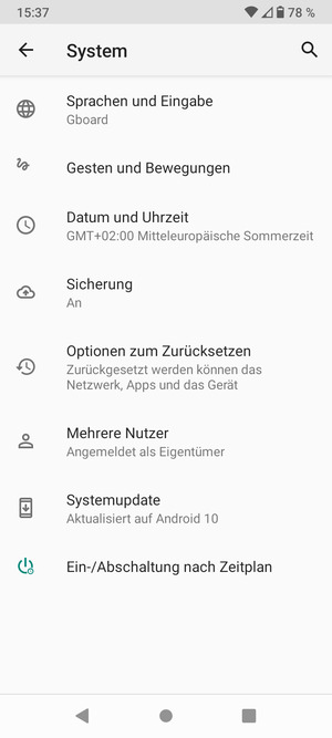 Wählen Sie Systemupdate