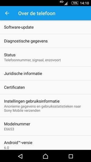 Selecteer Software-update