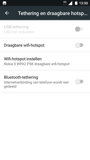 Selecteer Wifi-hotspot instellen