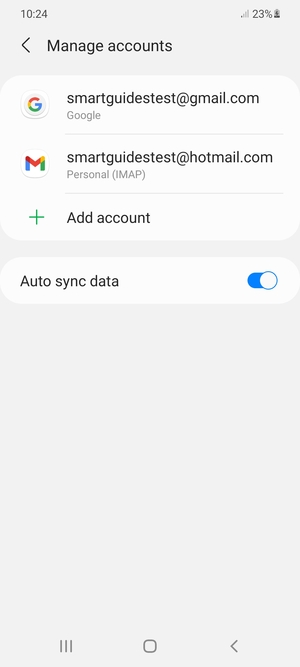 Select your Google account