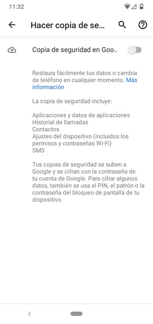 Active Copia de seguridad en Goo...