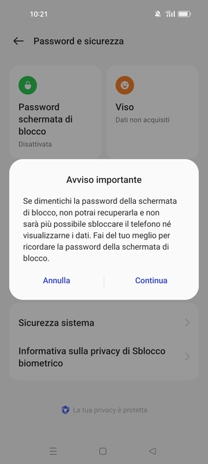 Seleziona Continua