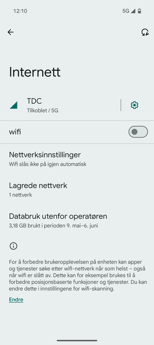 Slå på Wifi