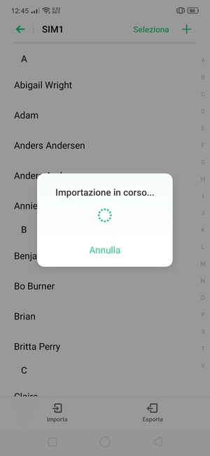 I tuoi contatti verranno salvati sul tuo account Google, e salvati sul tuo telefono la prossima volta che Google sarà sincronizzato.