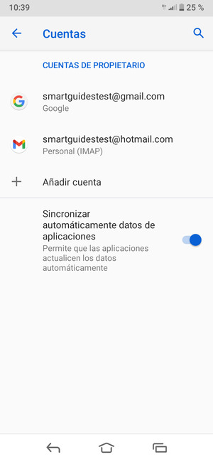 Seleccione su cuenta Google