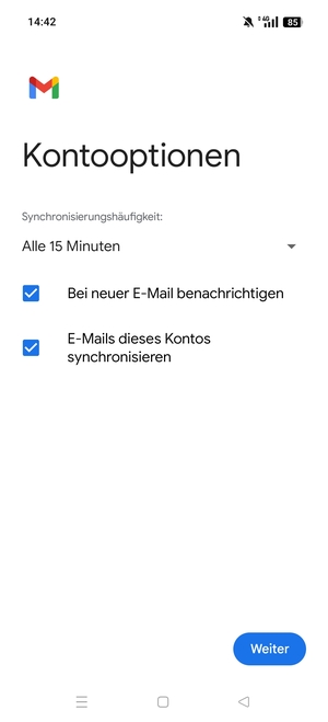 Wählen Sie Weiter