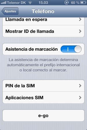 Seleccione PIN de la SIM