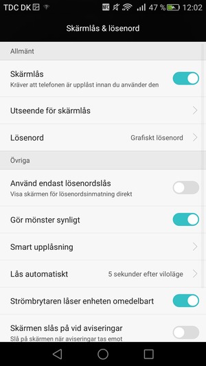 Välj Lösenord