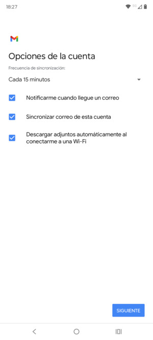 Seleccione SIGUIENTE