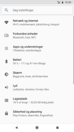 Vælg Netværk og internet