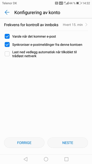Velg NESTE