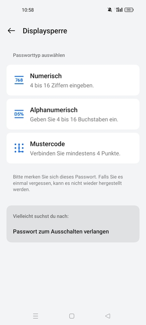 Wählen Sie Mustercode