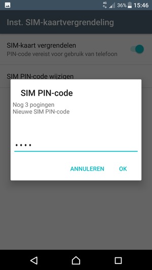 Voer uw Nieuwe SIM PIN-code in en selecteer OK