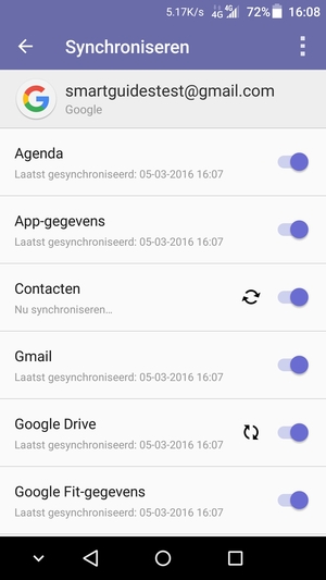 Uw gegevens worden gesynchroniseerd