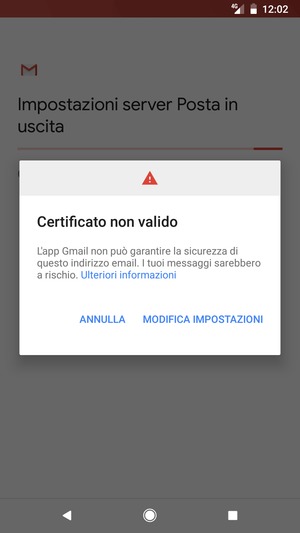 Seleziona MODIFICA IMPOSTAZIONI