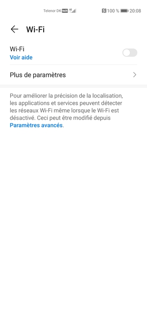 Activer le Wi-Fi