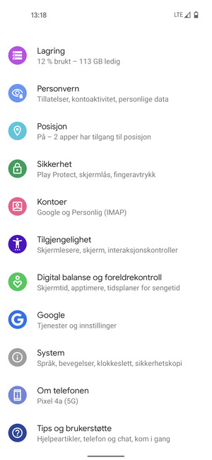 Bla til og velg System