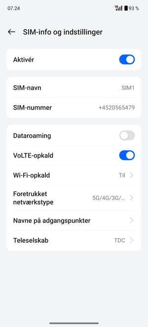 Vælg Navne på adgangspunkter