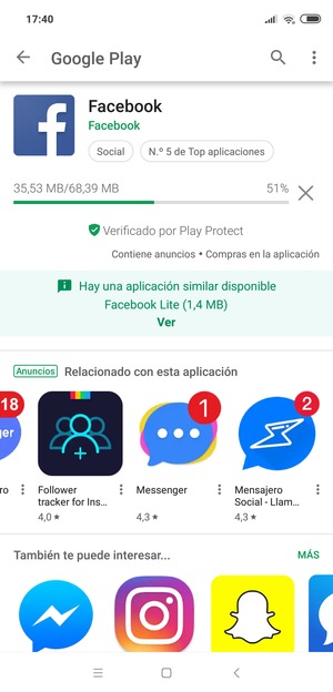 Espere a que el proceso de instalación finalice