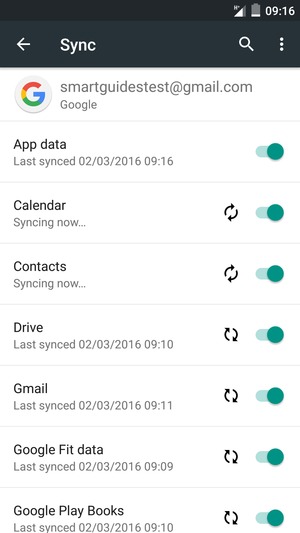 Your information will be synchronised