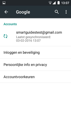 Selecteer uw account
