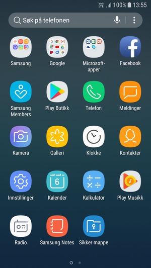 Velg Innstillinger