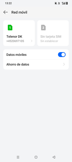 Seleccione SIM1 o SIM2