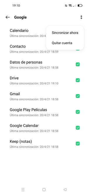 Seleccione Sincronizar ahora