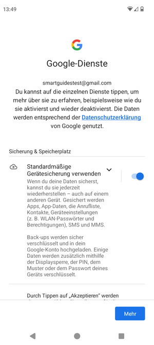 Wählen Sie Mehr
