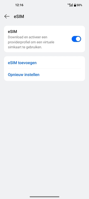 Selecteer eSIM toevoegen