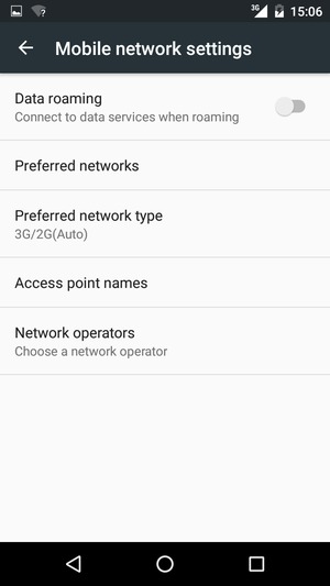 Select Access point names