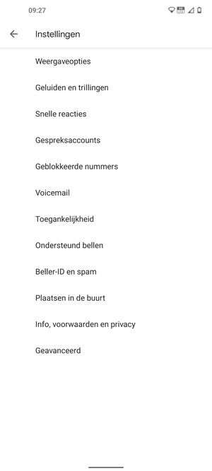 Selecteer Voicemail