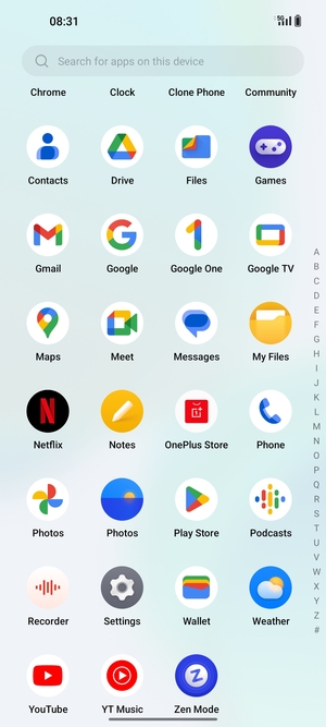 Scroll to and select Settings