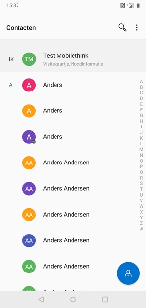 Selecteer de Menu-knop
