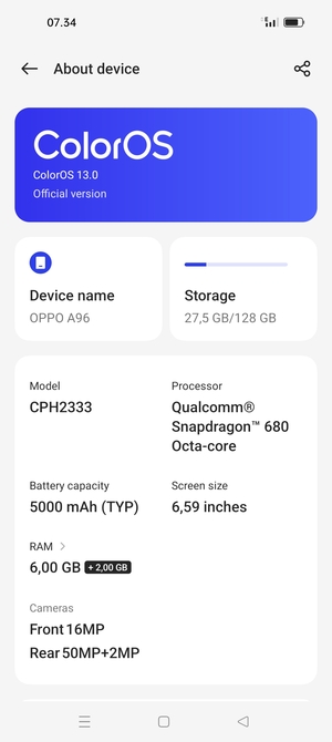 Select ColorOS
