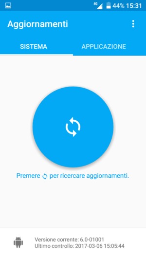 Seleziona Ricerca di  aggiornamenti