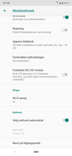 Bla til og velg Navn på tilgangspunkt