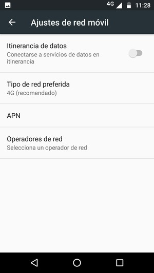 Para cambiar la red en caso de problemas de conectividad, seleccione Operadores de red