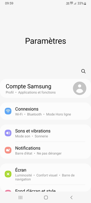 Sélectionnez Connexions