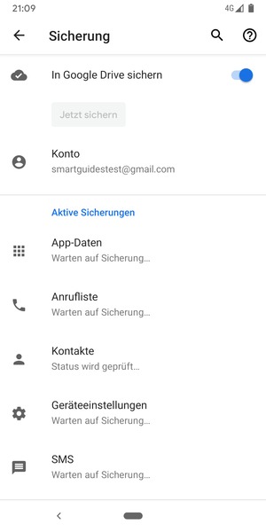 Wählen Sie Konto