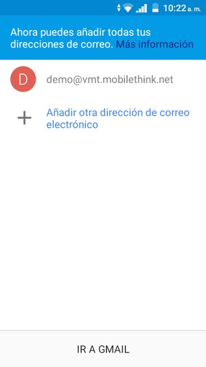 Seleccione IR A GMAIL