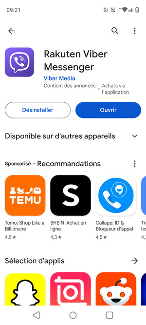 Sélectionnez Ouvrir