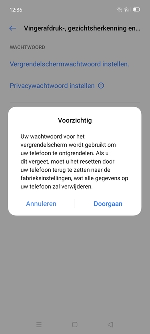 Selecteer Doorgaan