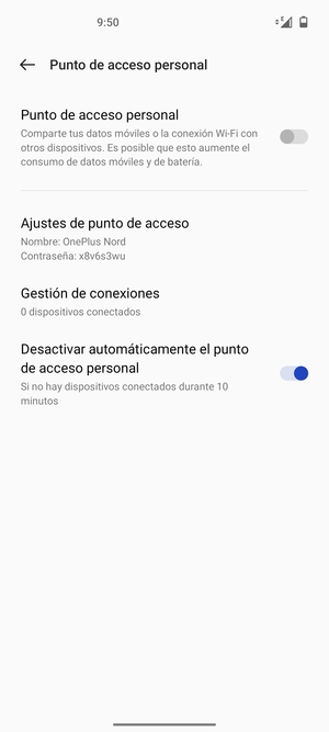 Seleccione Ajustes de punto de acceso