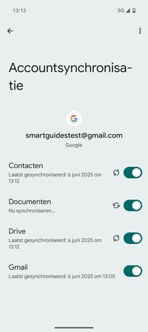Selecteer de Menu-knop
