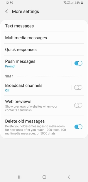 Select Text messages